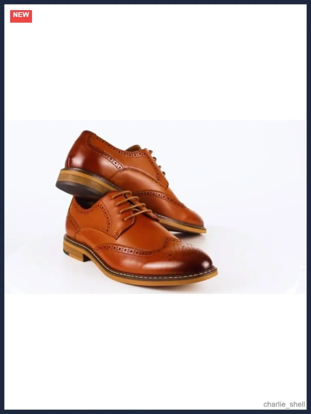 Men's Wingtip Lace-Up Leather Oxford Dress Shoes Business Formal